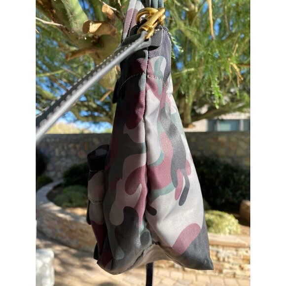 Anya Hindmarch camouflage logo eyes tote bag crossbody green brown olive black - Picture 4 of 13